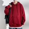 Pantalones con Bolsillo Canguro Personalizados Otoño e Invierno para Hombre Tendencia Placa Ligera Color Puro Sudadera Holgada Versión Pública Multicolor Se Puede Abrir y Engrosar con Terciopelo