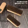 Cepillo de Madera Maciza con Cerdas de Cerdo Duras y Mango de Madera, Cabezal de Cepillo para Zapatos, Madera de Haya, Crema para Zapatos de Cuero de Caballo, Aceite para Zapatos, Gamuza