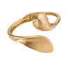 Pulsera abierta de hoja mate y gota de agua, estilo europeo y americano, simple y única, elegante y de alta gama, joyería de nicho de lujo ligero