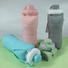 Taza de Agua Plegable de Silicona para Exterior Ventas Calientes Transfronterizas Creativa Silicona Portátil Compresión Retráctil Botella Resistente a Altas Temperaturas Botella de Agua Deportiva