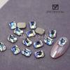Nuevo taladro para uñas de fondo plano octogonal de 6*8 mm con forma de taladro cuadrado, taladro de fondo dorado, taladro para joyería de uñas, taladro para palillo de vidrio para uñas