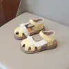 Sandalias para Niña 2026 Verano Infantiles de Encaje Punta Cerrada Huecas de Princesa Suela Suave Antideslizantes Zapatos de Playa para Bebé Niña