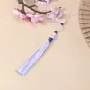Colgante de Flor de Vidrio con Borlas Bicolor, Borla para Marcapáginas DIY, Manualidades para Caja de Regalo, Adorno Colgante