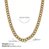Collar Nuevo de Acero Inoxidable Estilo Hip-Hop Europeo y Americano, Versátil y Sencillo Collar Chapado en Oro de 18 Quilates, Diversas Joyas para Mujeres
