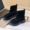 Botines Calcetín para Niños Primavera y Otoño 2025 Nuevos Botines Individuales para Niñas Botines Cortos para Niñas Botas Martin Tejidas con Mosca Botas Tejidas Elásticas