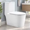 Vaso sanitário de cerâmica de alta temperatura com descarga sifônica, silencioso e econômico, adequado para uso doméstico e projetos de hotelaria.