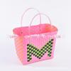 Bolsa sacola para legumes bolsa de mão feminina costura em contraste de cores bolsa trançada bolsa de compras de grande capacidade bolsa feminina nova simples moda