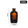 Frascos de Vidro Quadrados para Óleo Essencial com Spray e Conta-gotas, Tipos de Cabeça Dupla, Múltiplas Capacidades, Frascos Vazios Âmbar e Transparentes para Embalagem de Essência, Atacado