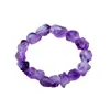 Pulsera de Cristal Natural Amatista Mineral Crudo Piedra Cruda Pulsera Irregular Joyería Pulsera Disparo Real Venta Caliente Lote Directo de Fábrica