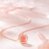 Collar romántico de flor de cerezo, estilo nacional, cadena de clavícula de alta calidad, collar de flor de melocotón de diez li, colgante suave rosa