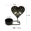 Portavelas de Hierro Metálico Retro Nórdico Adornos Decoración de Mesa Navideña Copa de Vela Romántica para Boda Accesorios para Transmisión en Vivo