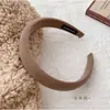 Diadema de Esponja Diadema Celebridad de Internet marrón Otoño e Invierno Accesorios Avanzados para el Cabello Pinzas para el Cabello Estilo Nuevo