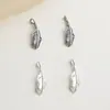 Plata de Ley S925 Retro DIY Hecho a Mano Cuerda Trenzada de Cuentas Pulsera de Cristal Colgante Colgante de Pluma Accesorios de Joyería