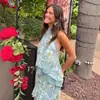 Conjunto elegante de regata sem mangas com gola halter e saia estilo francês para mulheres, novo modelo 2026, moda europeia e americana transfronteiriça