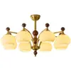 Candelabro de sala de estar vintage de cobre macizo estilo francés, candelabro retro estilo americano vintage para recibidor, habitación y dormitorio con protección ocular de espectro completo