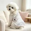 Vestido Princesa Camélia Doce com Bolinhas Pretas e Renda para Cães Pequenos a Médios Teddy Bichon