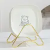 Plato para huesos de plástico de mesa de comedor plato para huesos plato para escupir hueso plato pequeño lindo caricatura sala de estar del hogar plato para snacks y frutas