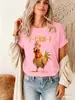 Camiseta de Algodón Europea Transfronteriza F-Caw-F Pollo Interesante Humor para Adultos Gallo Camiseta de Algodón para Mujer Casual Manga Corta
