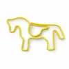 Clips para papel creativos con forma de caballo, clips para papel metálicos de animales coloridos, papelería de oficina, disponibles para venta al por mayor desde una fábrica de confianza