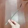 Malla de Acero Inoxidable 304 Columna Romana Cuchara Restaurante Café Bebida Fría Cuchara para Remover Cuchara Mezcladora Mango Cilíndrico Creativo Cuchara para Hielo