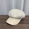 Sombrero Octagonal Casual Retro Nuevo de Otoño e Invierno Estilo Coreano para Mujer Hace que la Cara se Vea Más Pequeña Boina Nube de Invierno Sombrero de Pintor Estilo Británico