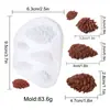 Molde de Silicone Pinha Pinha de Natal Folha de Azevinho de Natal DIY Molde de Decoração para Gesso Assar Bolo
