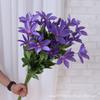 Clematis de 3 cabezas decoración para el hogar simulación flor de seda mayoreo fila de flores para boda flor falsa material floral para salón de bodas flor de loto de alambre