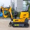 Mini Excavadora Orchard, Micro Excavadora de Orugas con Giro Cero Trasero y Brazo de Giro Lateral, Excavadora Todo Terreno a Gasolina