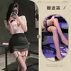 Lencería sexy para mujer, vestido bodycon transparente de encaje con escote en V profundo, conjunto de uniforme de deseo puro sin retirada