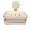 Porta jabón de doble capa de alta gama para uso doméstico, Estante para jabón de ventosa montado en la pared del baño, No requiere taladro, Porta jabón con drenaje de agua para almacenamiento en el baño