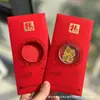 Adesivos de Telefone de Ouro Puro 999 para o Festival da Primavera, Artesanato em Metal de Envelope Vermelho de Alta Qualidade, Presentes para Reunião Anual