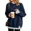 Sudadera gruesa de manga larga con bloques de color para mujer de Amazon, serie con stock a largo plazo, superventas de otoño/invierno, estilo casual para parejas