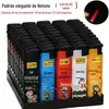 Isqueiros Descartáveis Transparentes Grandes, 50 Peças, Chama Aberta, para Uso Doméstico, Supermercado, Isqueiros à Prova de Vento, Distribuição e Entrega, Acendimento de Cigarros