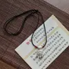 Pulsera de Plata Pura S999 para Hombre, Pulsera de Madera de Ébano Negra, Collar de Hebilla de Seguridad para Hombre, Regalo de San Valentín para Hombres y Niños
