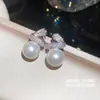 Luz da Lua e Luz das Estrelas! Brincos de Pérola em Forma de Coração com Zircônia Super Brilhantes, Modernos e Elegantes, Brincos Ultra-Fada com um Toque de Luxo Leve e Sofisticado