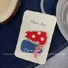 Novo Grampo de Cabelo Azul Polka Dot Doce Estilo Coreano para Crianças com Tecido de Cor Contrastante Presilha Lateral para Mechas de Cabelo para Mulheres