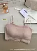 Camisola curta feminina de luxo de alta qualidade estilo francês com renda bolha, bojos e sutiã embutido