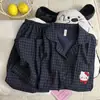 Yunduo Algodón Otoño 2025 Pijama de Mujer Pantalón de Manga Larga Cárdigan Solapa Pijama Traje Casual de Mujer Ropa para el Hogar