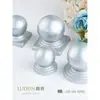 Tampão quadrado para poste de tubo de ferro forjado Tampa de bola base para tubo redondo de cerca Decoração de poste de cerca com tampa esférica