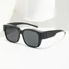 Gafas de Sol de Marco Grande de Moda para Clip-On en Gafas de Prescripción, Set de Clip-On de Gafas de Sol de Moda para Conducir y Pescar