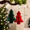 Adorno Creativo de Mini Árbol de Navidad de Panal Plegado de Origami para Decoración de Escena Navideña Colgante