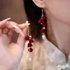 Aretes de Lazo de Circonita Micropavimentada Popular Coreana 2025 para Mujer Aguja de Plata S925 Nicho de Alta Gama Aretes de Perlas