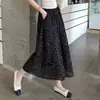 Pantalones Falda de Verano para Mujer Tallas Grandes 100kg Cintura Alta Adelgazantes Sueltos Casuales Chifón Lunares Pierna Ancha