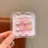 Unhas Pontas Descartáveis para Crianças Manicure de Menininha Adesivos de Unha Removíveis Presente para Meninas Patches de Unha Unhas Vestíveis Atacado