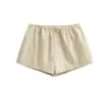 Fábrica de Origem [Estilo Menina Japonesa] Calças Casuais para Mulheres Verão Versátil Soltas Emagrecimento Cintura Média Perna Larga Shorts Finos