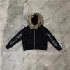 Outono e Inverno Novo Ins Transfronteiriço Solta Moda Versátil Doce Estilo Coreano Com Capuz Zíper Gola de Pele Y2K Moletom Atacado