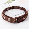 Accesorios para el Cabello Estilo Japonés y Coreano Diadema Cruzada Ancha con Estampado de Lunares Vintage Diadema de Cinta Dulce y Sencilla