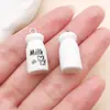 Set Mixto de 20 Divertidos Colgantes de Resina Blanca para Comida Simulación de Donut Fruta Corazón Accesorios para Joyería DIY