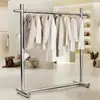 Cabideiro de chão em aço inoxidável, adequado para quartos residenciais, lojas de roupas e como um expositor de roupas móvel.; varal de roupas de haste dupla
