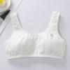 Sutiã sem aro para meninas de 12 a 16 anos em período de desenvolvimento para estudantes do ensino fundamental e médio. Roupa íntima respirável de algodão com bojos.